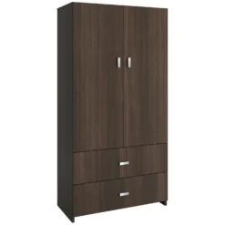 Armoire avec 2 grands tiroirs- brun