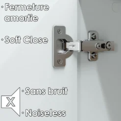 Armoire avec 2 grands tiroirs- brun