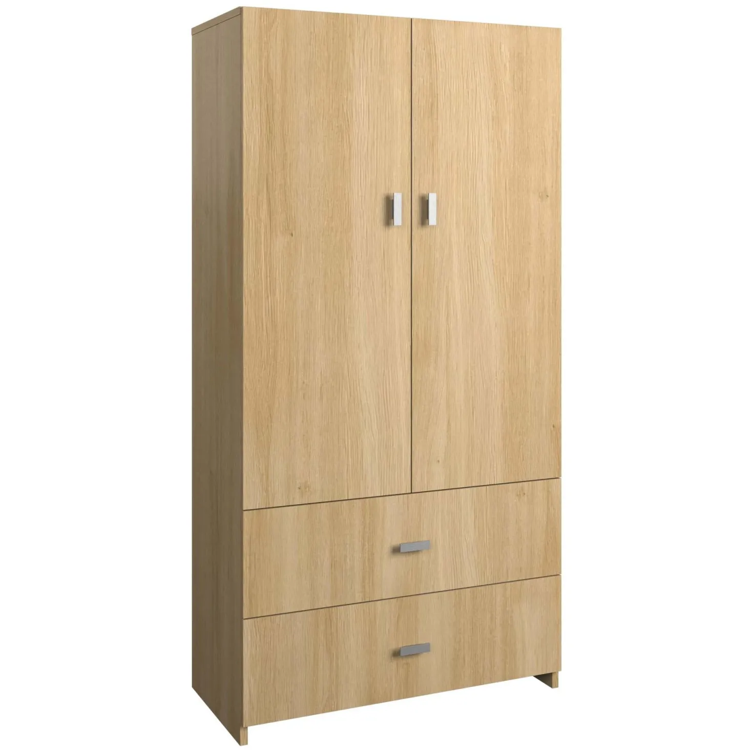Armoire avec 2 grands tiroirs- naturel