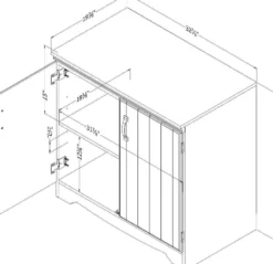 Armoire de rangement avec 2 portes - South Shore