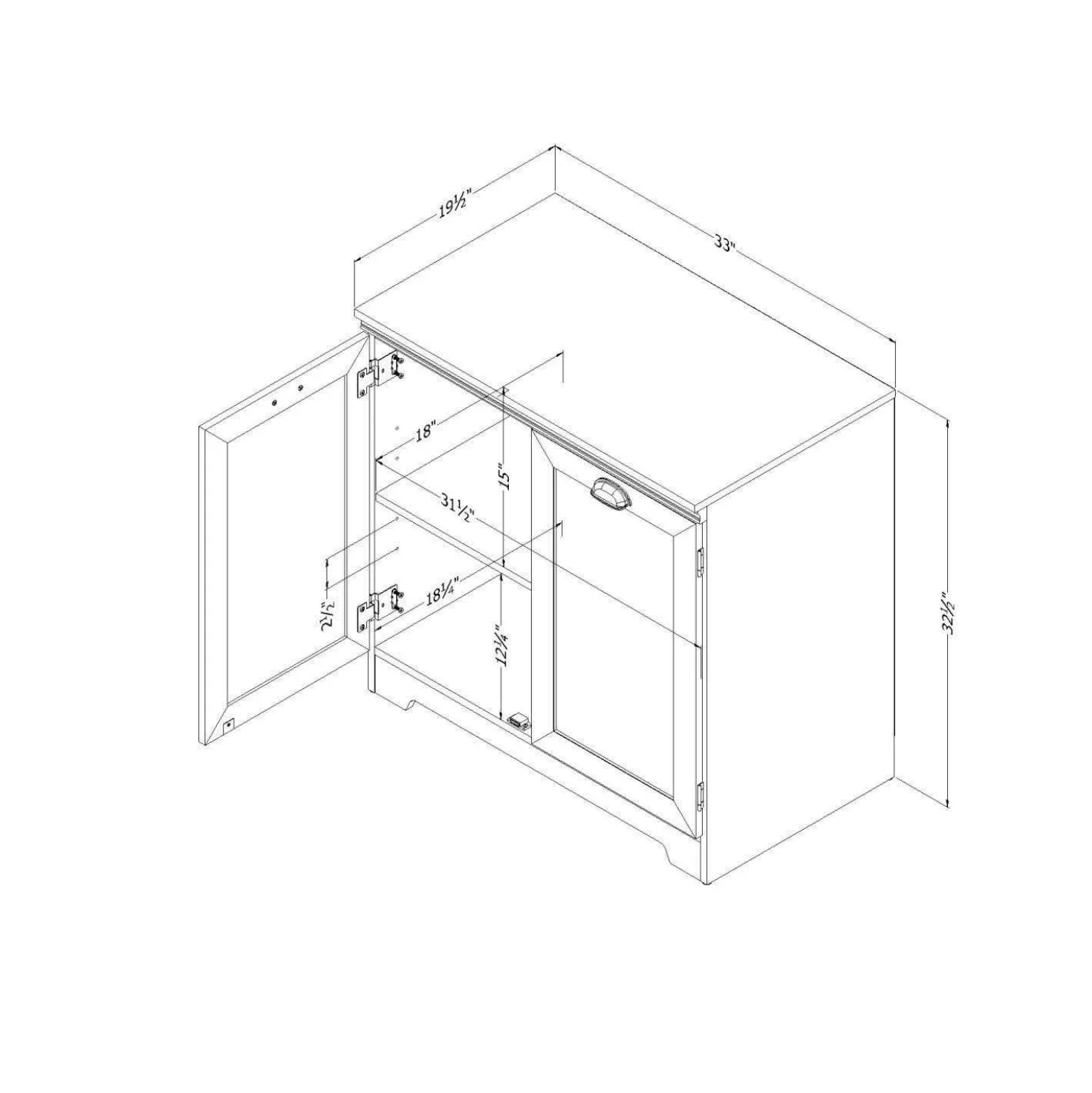 Armoire de rangement avec 2 portes - South Shore