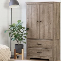 Armoire 2 portes avec tiroirs - South Shore