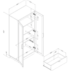 Armoire vitrée avec tiroir - South Shore
