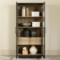 Armoire vitrée avec tiroir - South Shore