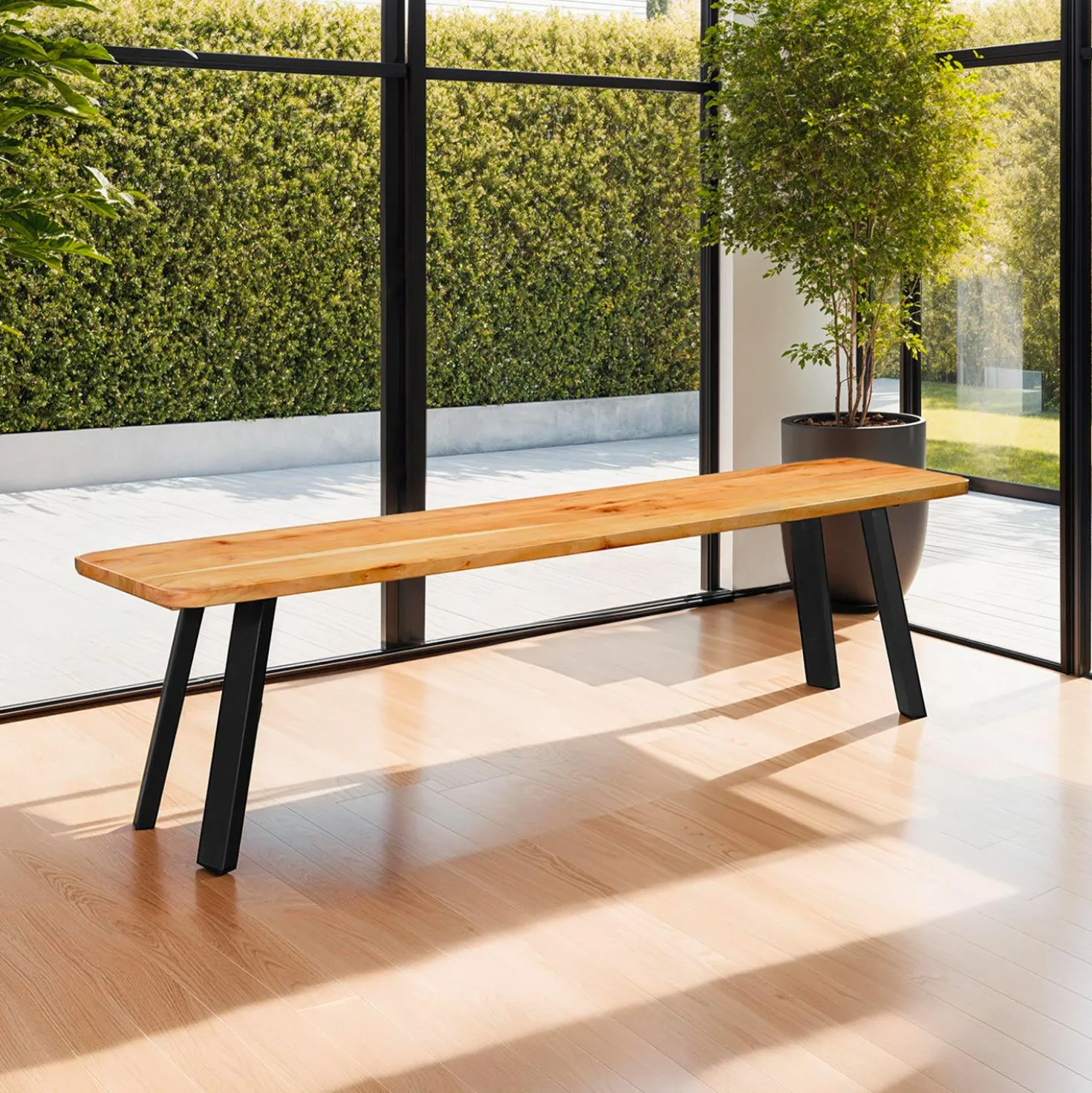 Banc en bois massif