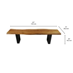 Banc en bois massif 67