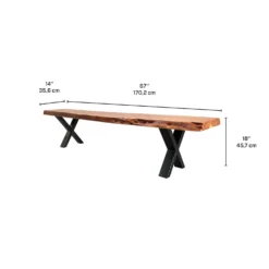 Banc en bois massif - 84