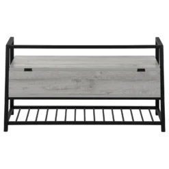 Banc - étagère à chaussures, rangement à rabat - 42