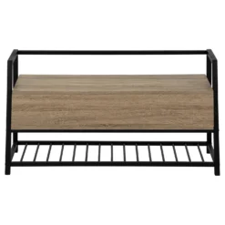 Banc - étagère à chaussures, rangement à rabat - 42