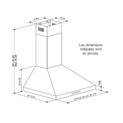 BROAN Hotte cheminée pyramidale Cheminée Acier inoxydable 24