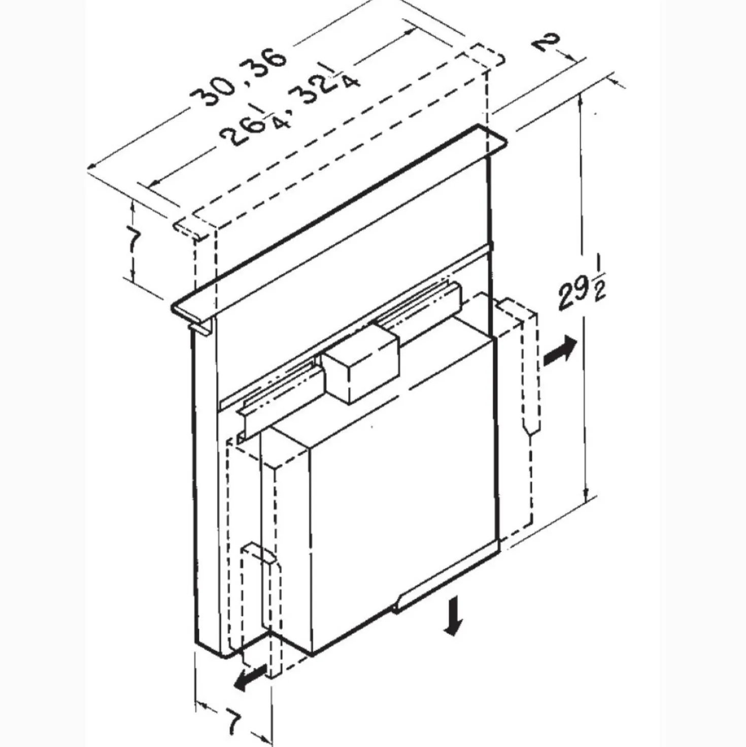 BROAN Hotte rétractable Encastré Acier inoxydable 30" , 480 PI3/MIN-273003