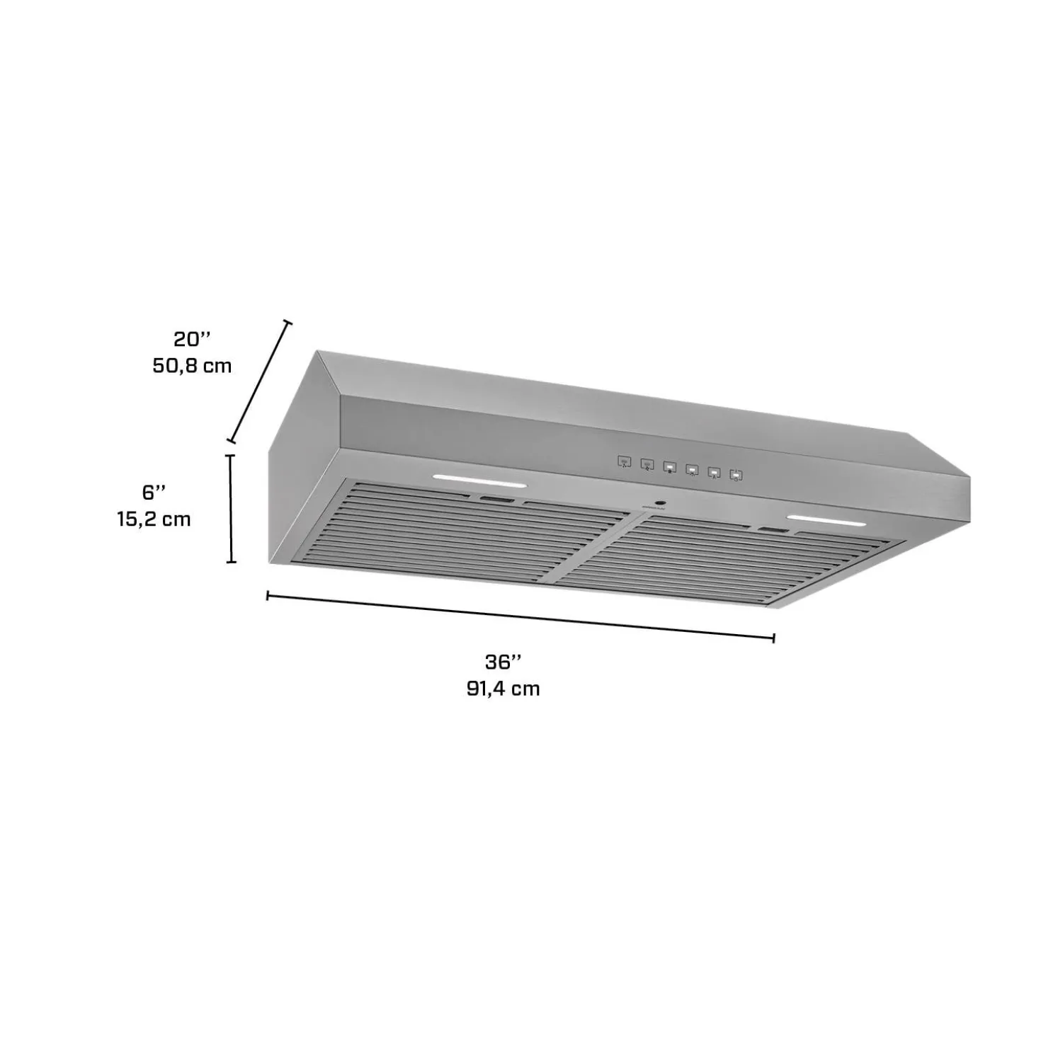 BROAN Hotte Standard Acier inoxydable 36" , 490 PI3/MIN-GLA3364SS