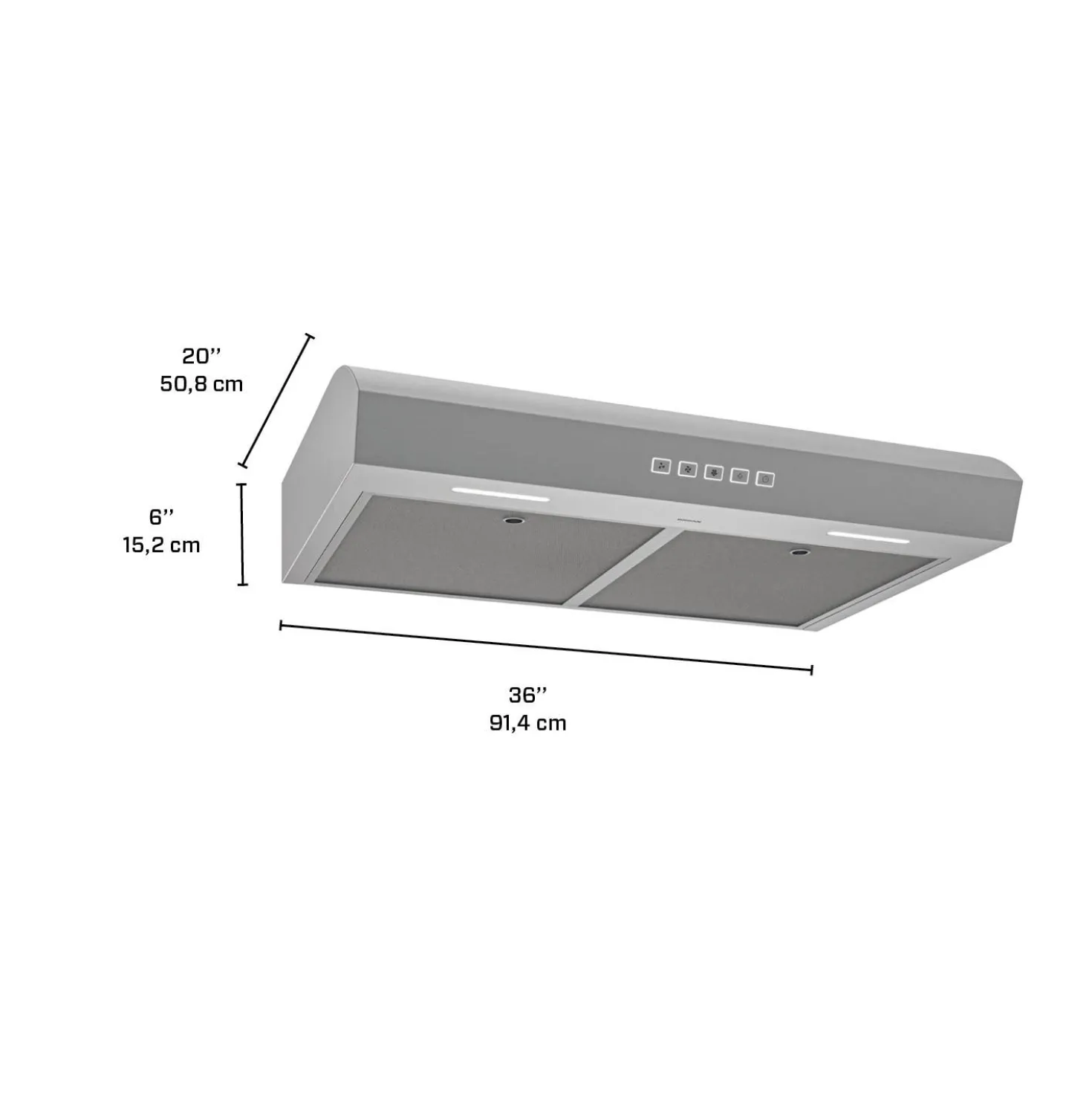 BROAN Hotte Standard Acier inoxydable 36" , 350 PI3/MIN-MTR2363SS