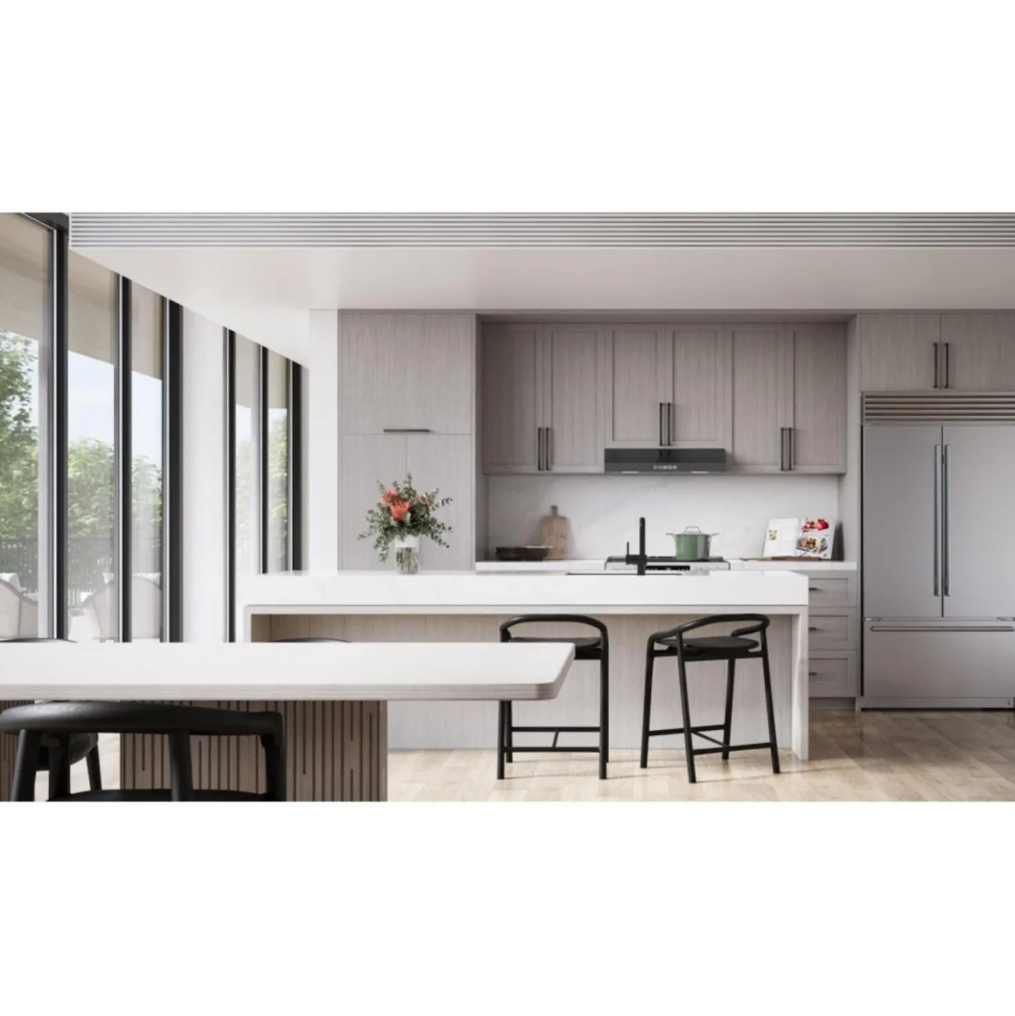 BROAN Hotte Standard Inox noir 30" , 350 PI3/MIN-GLA2303BLS