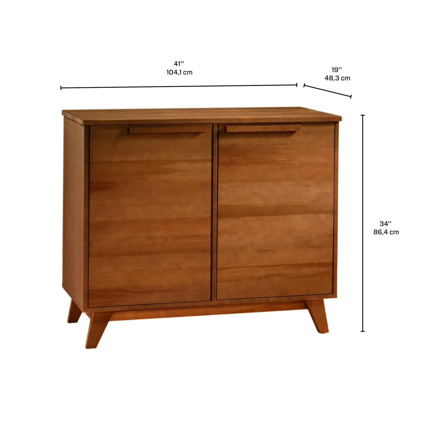 Buffet avec 2 portes - brun