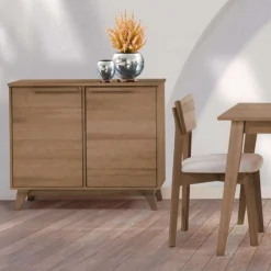 Buffet avec 2 portes - gris