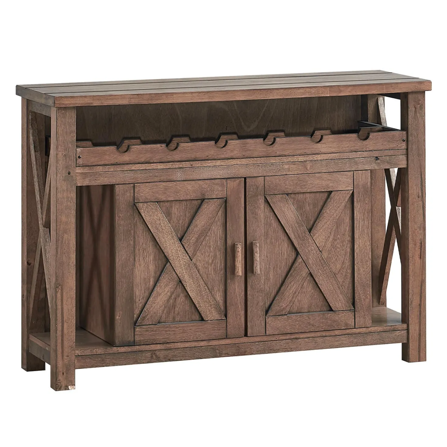 Buffet en bois avec râtelier