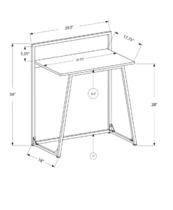 Bureau d'ordinateur - juvenile, petite table d'écriture ou d'ordinateur port - Monarch