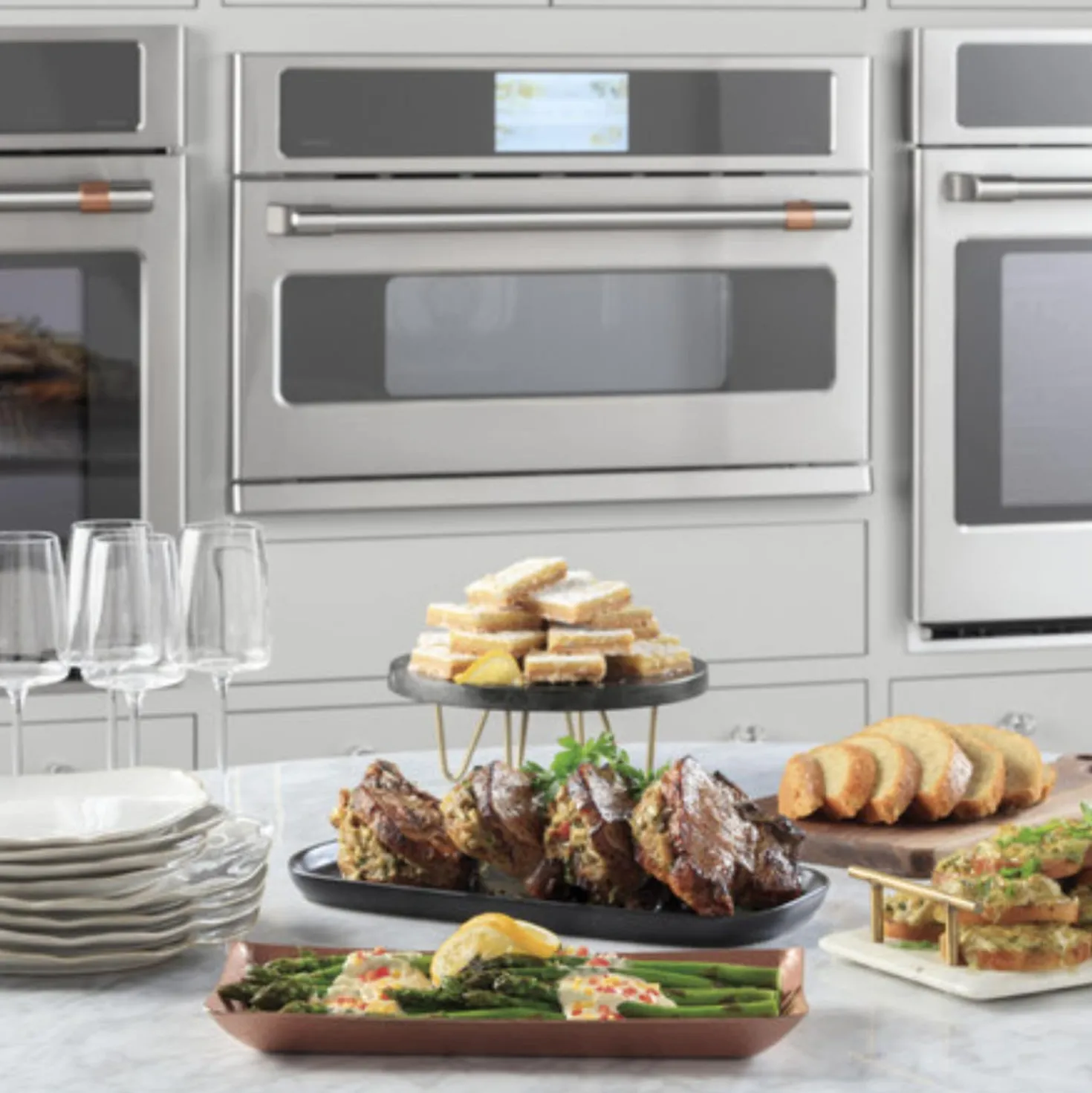 CAFE Four encastré avec cuisson rapide personnalisé Inox30" - CSB913P2VS1