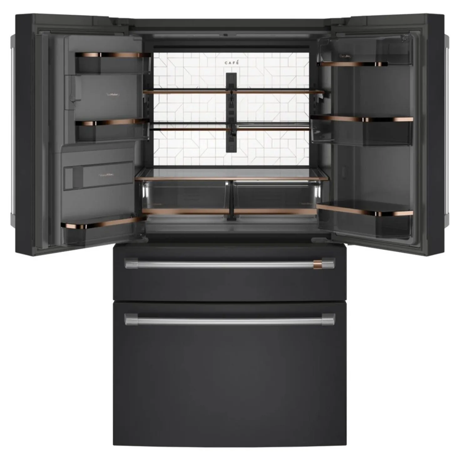 CAFE Réfrigerateur 22,3 pi3 36 po Noir Portes françaises - CXE22DP3PD1