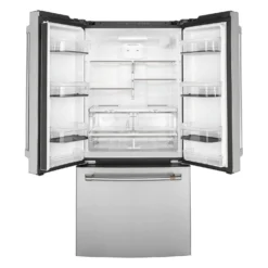 CAFE Réfrigérateur 18,6 pi3 33 po Acier inoxydable Congélateur en bas, Portes françaises - CWE19SP2NS1