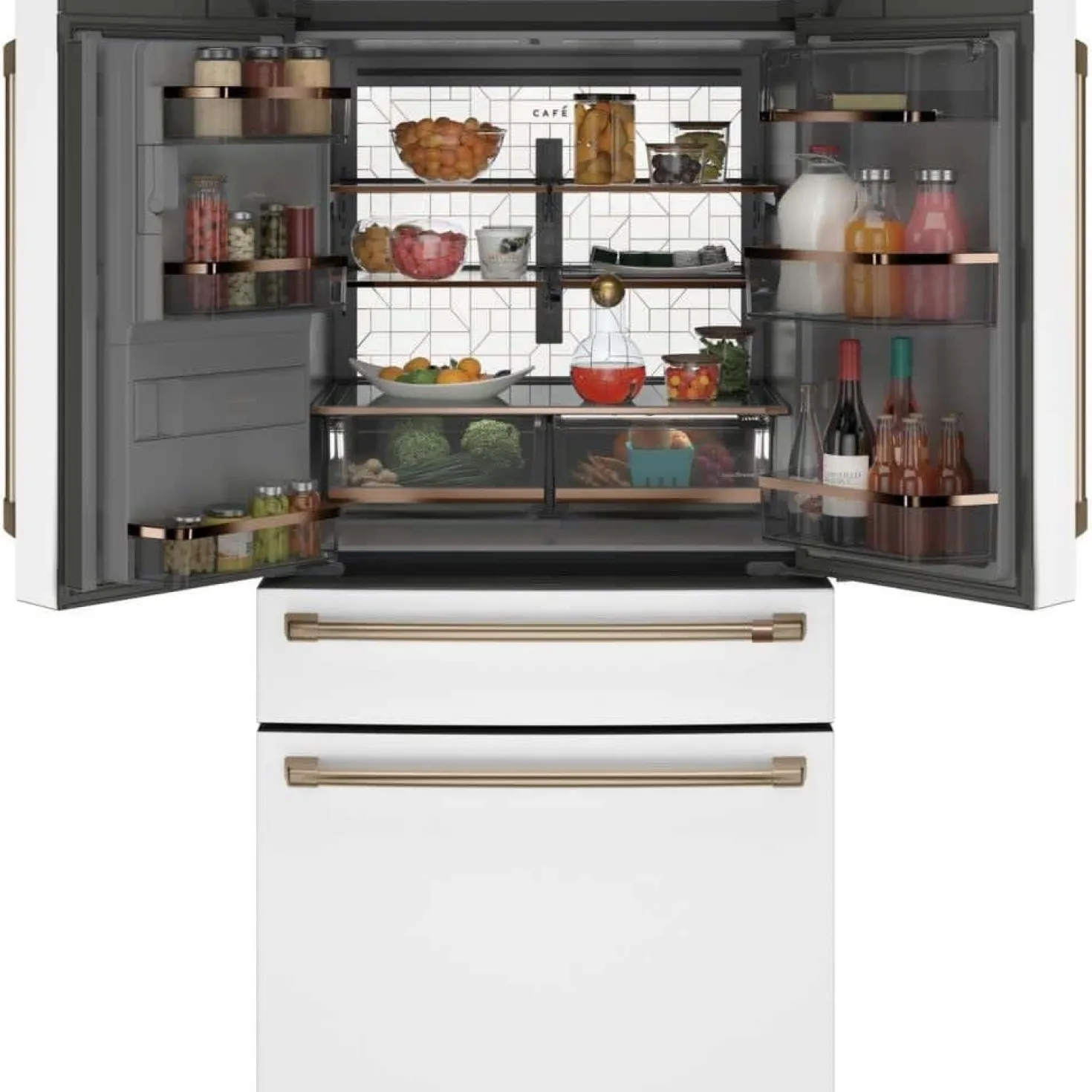 CAFE Réfrigérateur 22,3 pi3 36 po Acier inoxydable Portes françaises - CXE22DP4PW2
