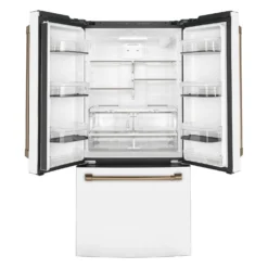 CAFE Réfrigérateur 18,6 pi3 33 po Blanc Congélateur en bas, Portes françaises - CWE19SP4NW2