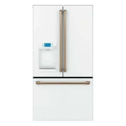 CAFE Réfrigérateur 22,1 pi3 36 po Blanc Congélateur en bas, Portes françaises - CYE22TP4MW2
