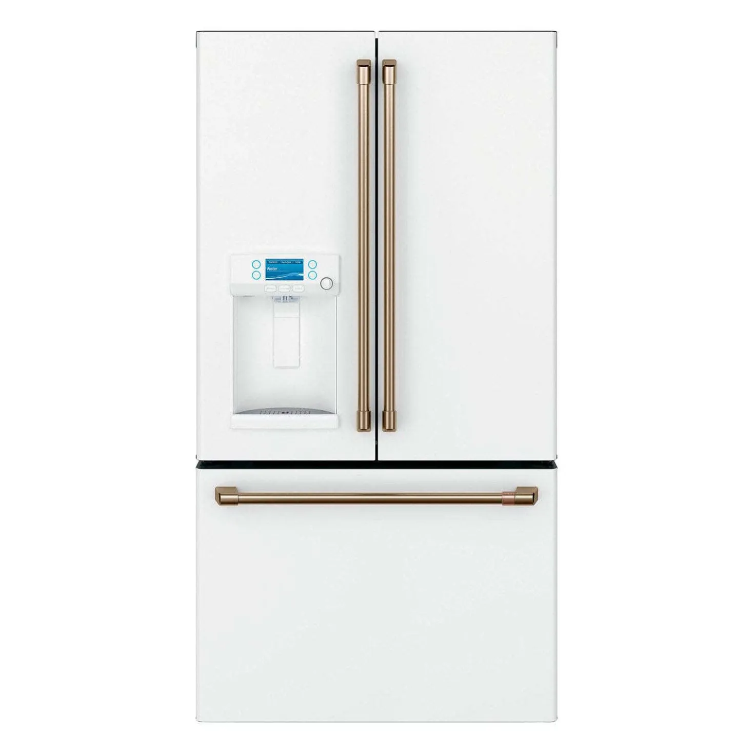 CAFE Réfrigérateur 22,1 pi3 36 po Blanc Congélateur en bas, Portes françaises - CYE22TP4MW2