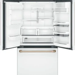 CAFE Réfrigérateur 22,1 pi3 36 po Blanc Congélateur en bas, Portes françaises - CYE22TP4MW2