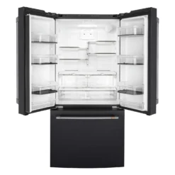 CAFE Réfrigérateur 18,6 pi3 33 po Noir Congélateur en bas, Portes françaises - CWE19SP3ND1