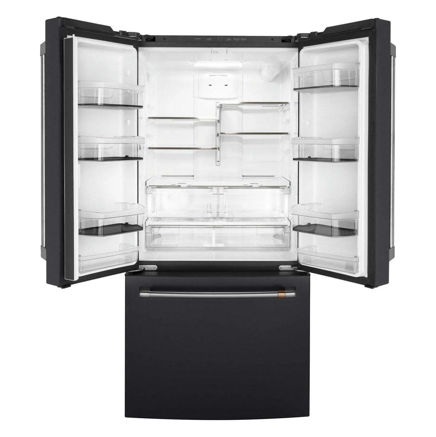 CAFE Réfrigérateur 18,6 pi3 33 po Noir Congélateur en bas, Portes françaises - CWE19SP3ND1