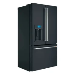 CAFE Réfrigérateur 22,1 pi3 36 po Noir Congélateur en bas, Portes françaises - CYE22TP3MD1