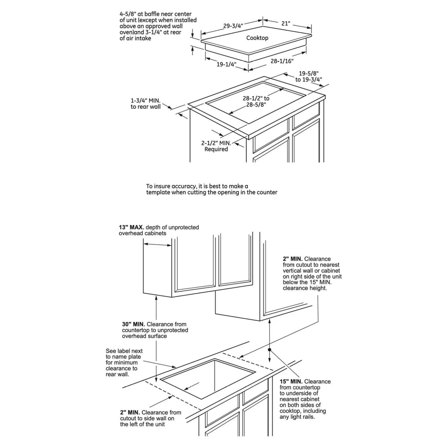 CAFE Table de cuisson Induction Noir 30" Noir - CHP90301TBB