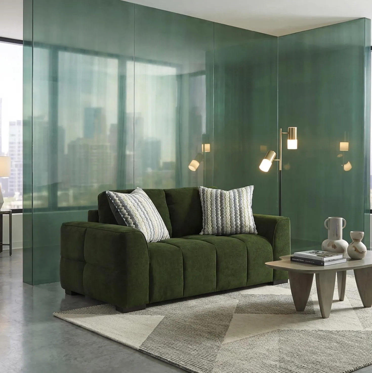 Causeuse de style guimauve - vert