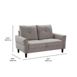 Causeuse en tissu - beige