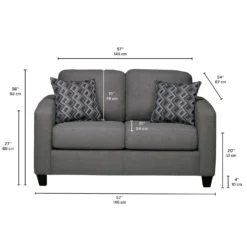Causeuse - gris charbon