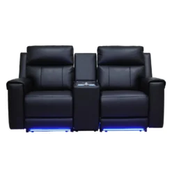 Causeuse inclinable électrique avec massage, chaleur, console et système de son intégré