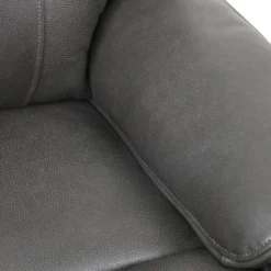 Causeuse inclinable électrique en cuir avec appuis-tête ajustables - gris