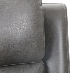 Causeuse inclinable électrique en cuir avec appuis-tête ajustables - gris