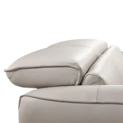 Causeuse électrique inclinable avec appuis-tête ajustables - cuir véritable