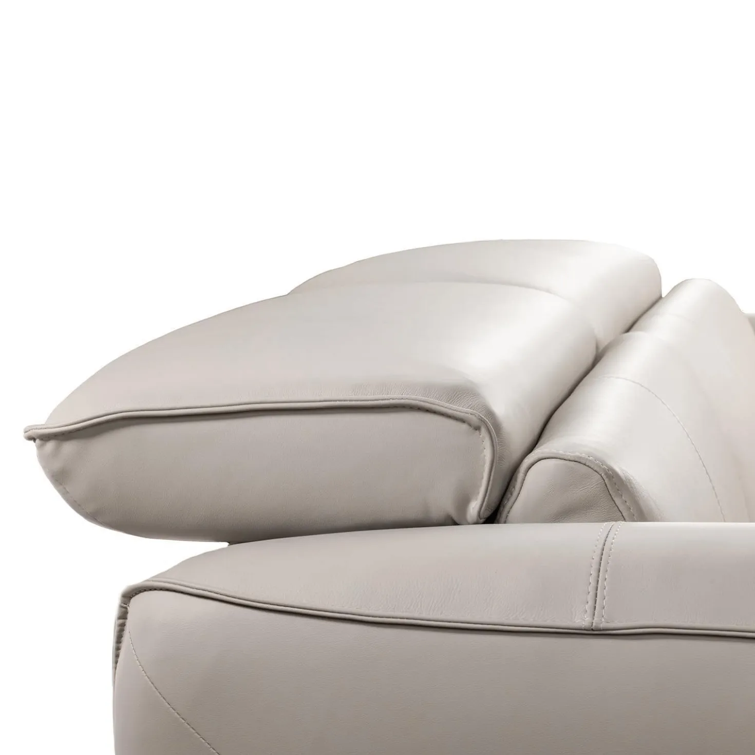 Causeuse électrique inclinable avec appuis-tête ajustables - cuir véritable