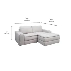 Causeuse modulaire avec chaise longue à droite - 2 mcx