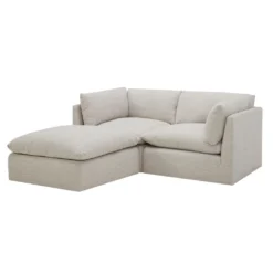 Causeuse modulaire avec ottoman - 3 mcx