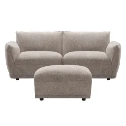 Causeuse modulaire avec ottoman - 3 mcx