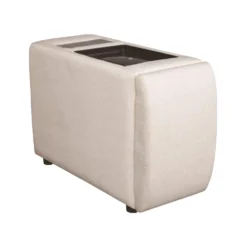 Causeuse modulaire beige avec console - 3 mcx