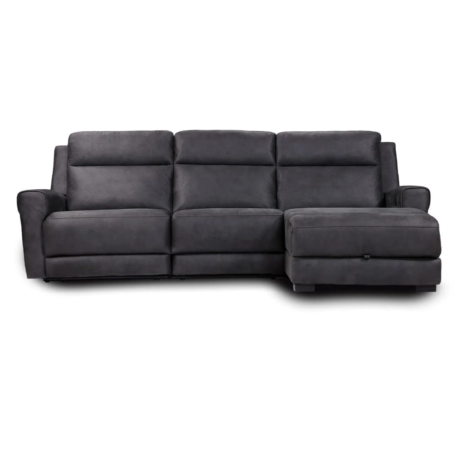 Causeuse modulaire inclinable, chaise longue avec rangement, console avec porte-gobelets et ports USB/USB-C - 3 mcx