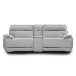 Causeuse modulaire inclinable électrique, appuis-tête ajustables et console avec système audio - 3 mcx