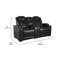 Causeuse modulaire électrique inclinable avec console et porte-gobelets - 3 mcx