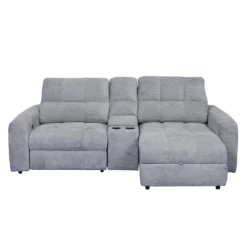 Causeuse modulaire électrique inclinable, chaise longue à droite avec rangement, et console - 3 mcx